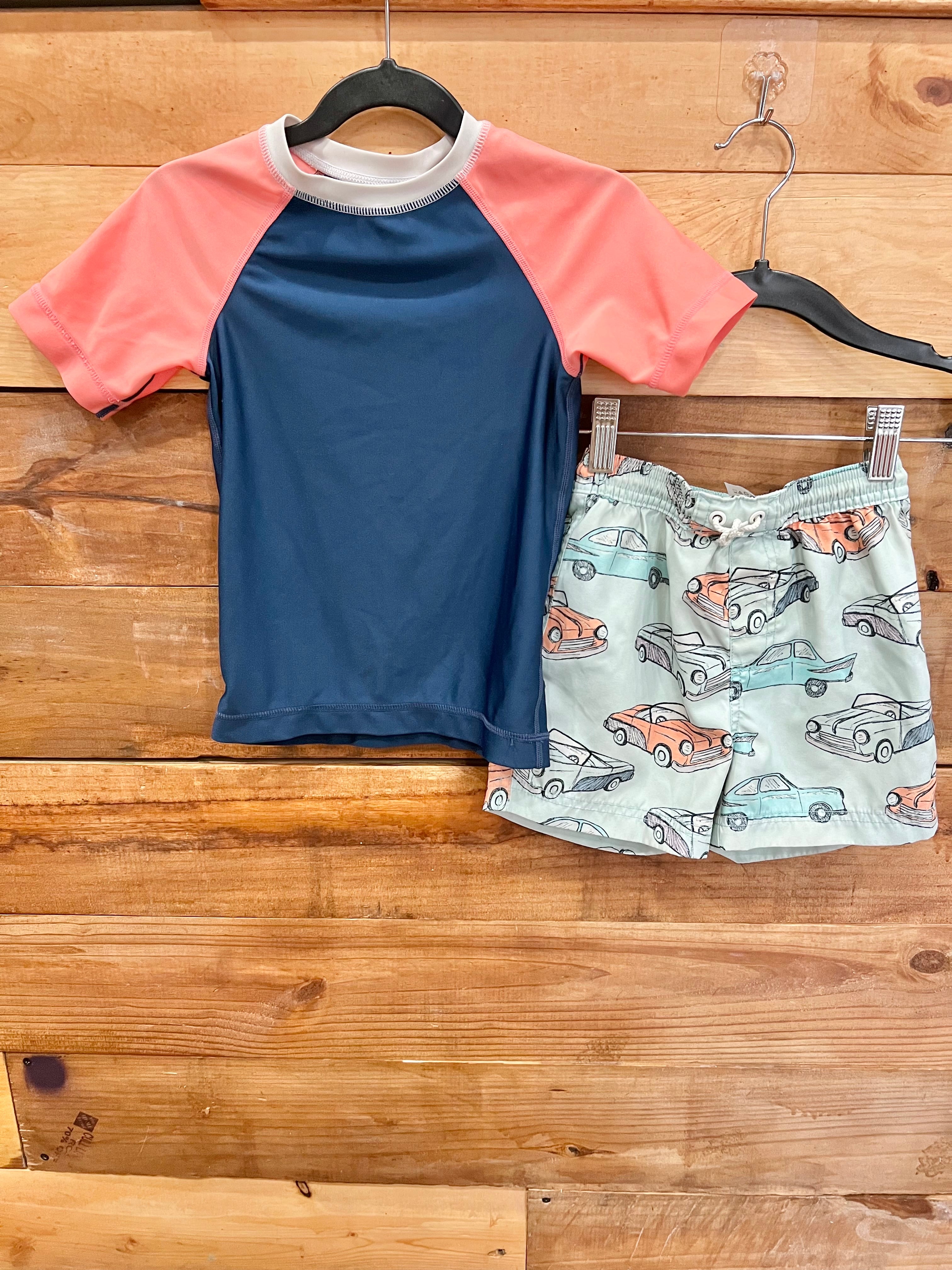 Rash Guard & Swim Trunks Set, Beach Vibes – SpearmintLOVE