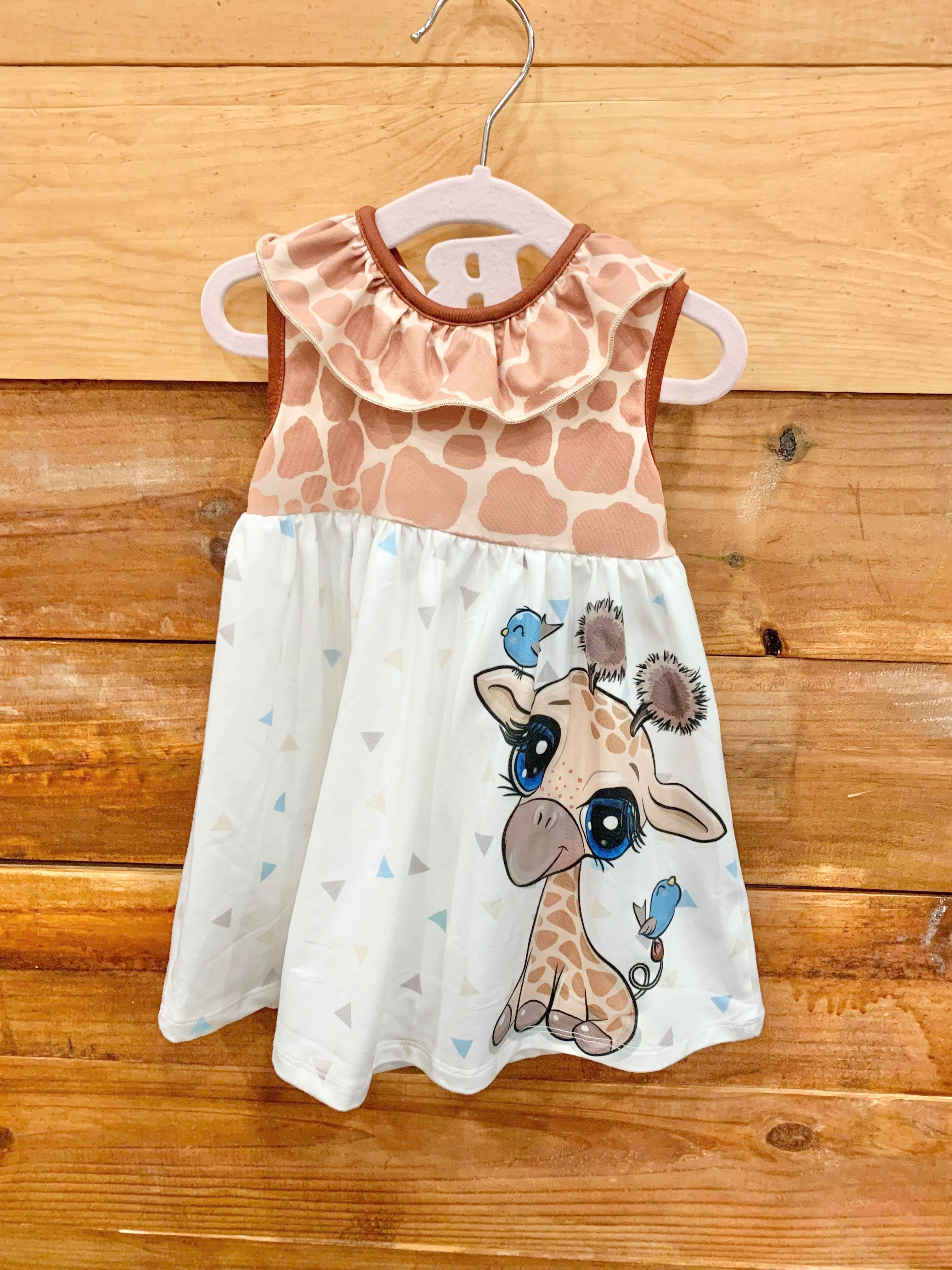 Penelope Plum Giraffe Dress Size 12m