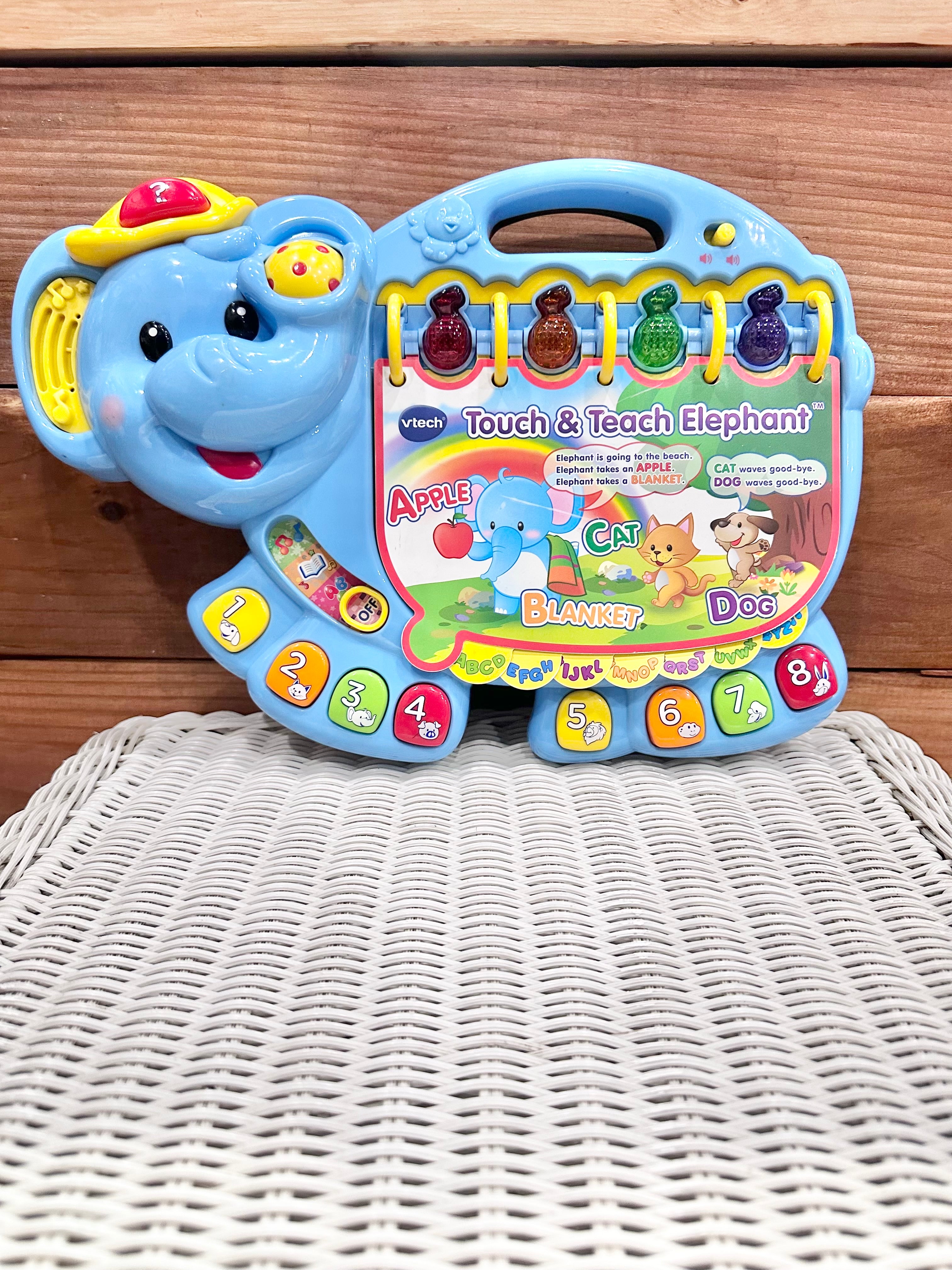 Vtech Touch & Teach Blue Elephant – Three Little Peas Children's Resale &  Upscale Boutique