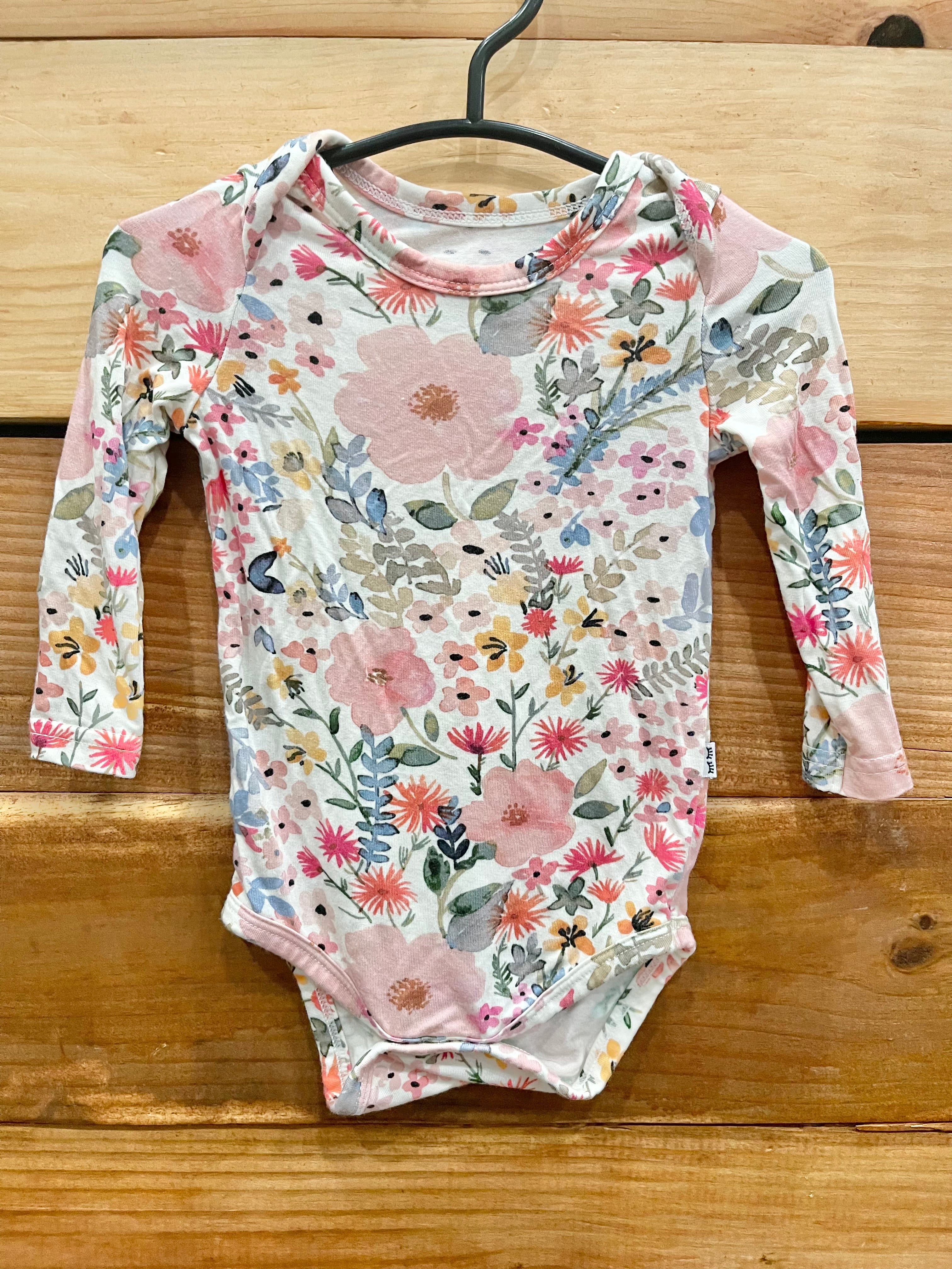 Baby 3pk Birds Long Sleeve Wide Ribbed Bodysuit - Cloud Island