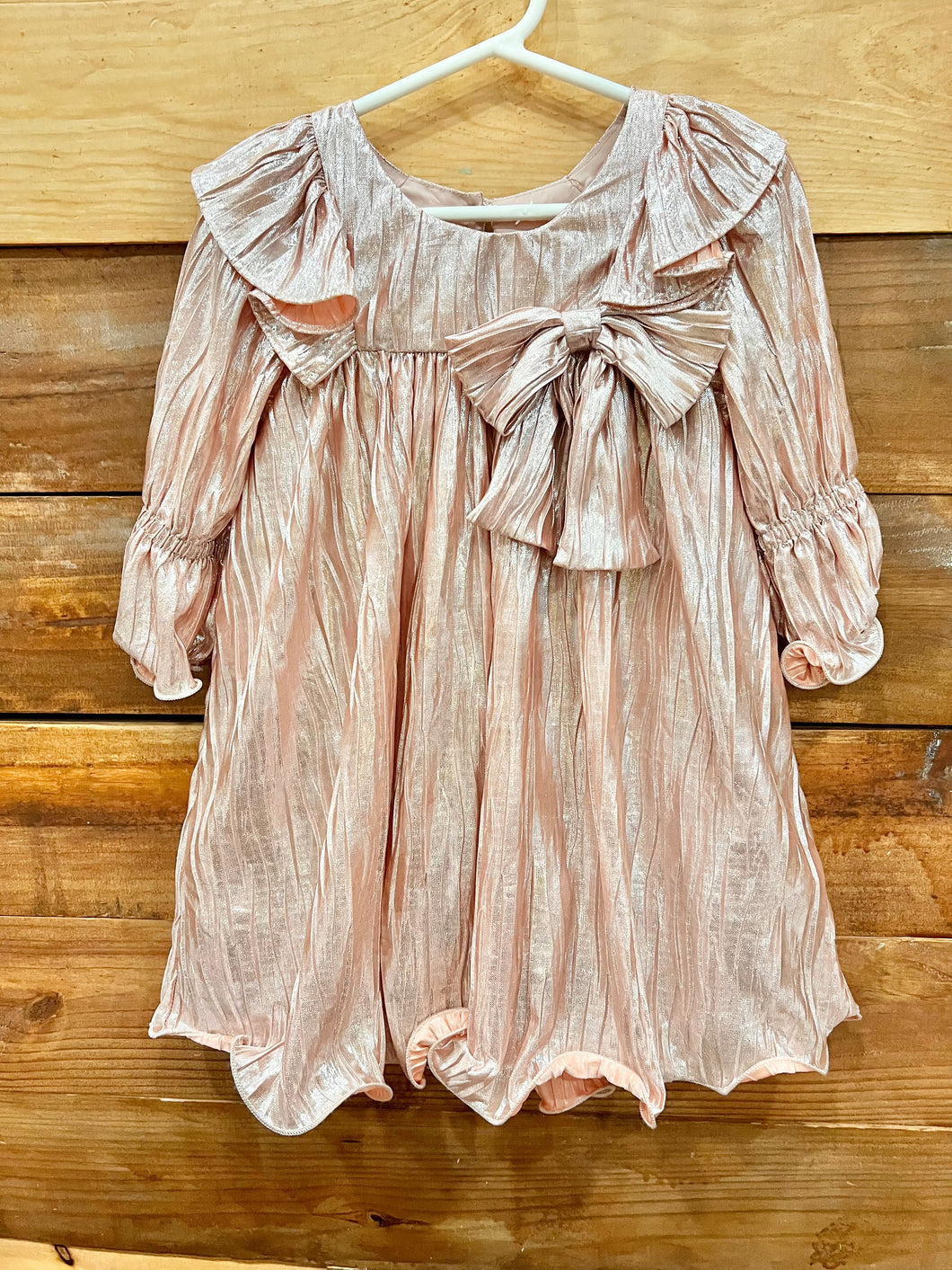 Bonnie Jean Pink Shimmer Dress Size 5 – Three Little Peas