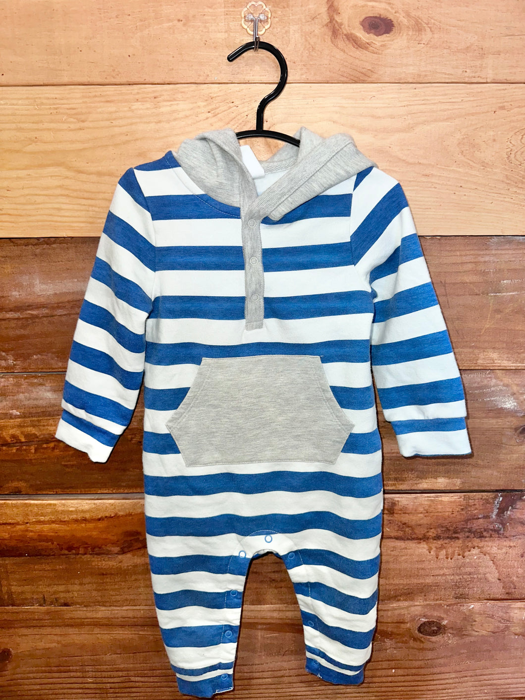 Mighty Goods Blue Striped Romper Size 9m